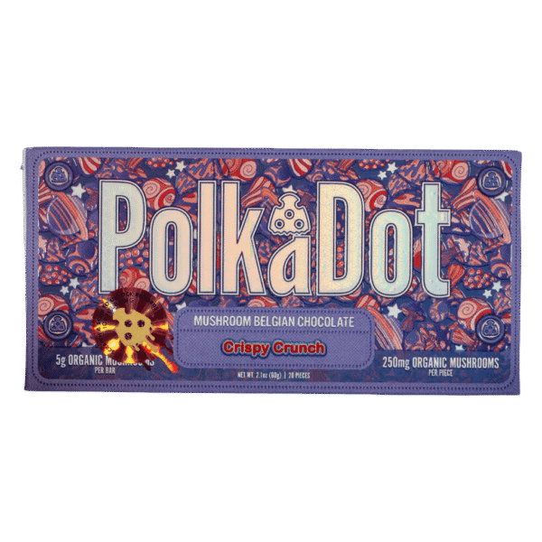 PolkaDot – 5g Mushroom Belgian Chocolate Bar – 250mg Per Piece