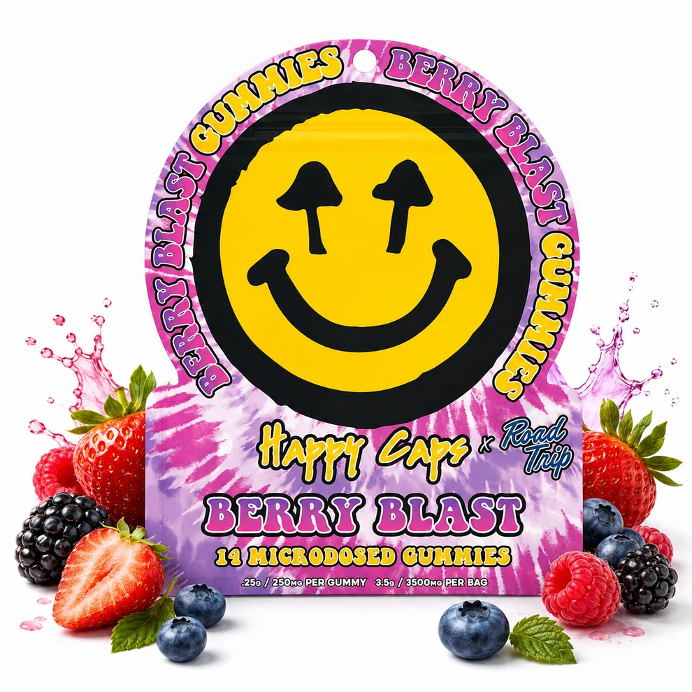 Happy Caps & Road Trip Microdosed Mushroom Gummies - Image 2